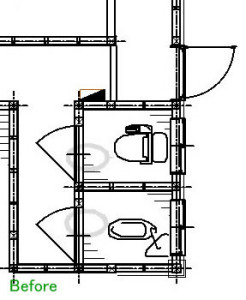 トイレ施工前図面